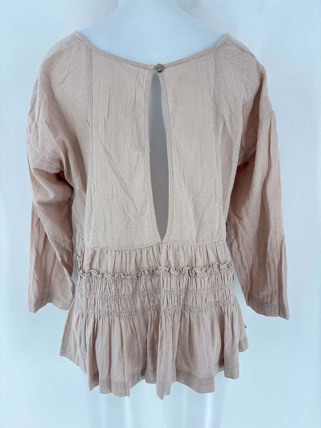 Size S FREE PEOPLE Beige Shirt