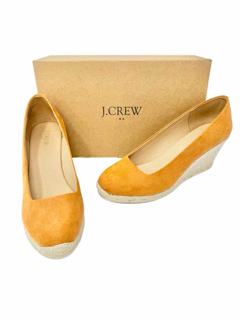 Shoe Size 10 J Crew Mustard Canvas Pumps