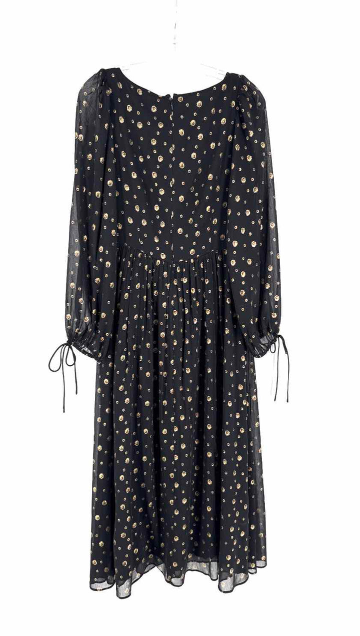 Size 8 LOFT Black Print Dress