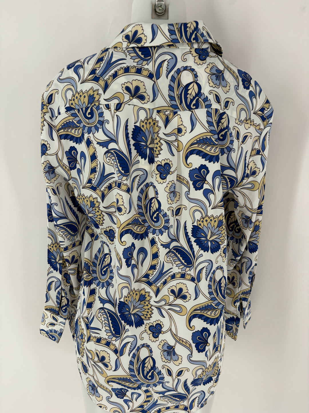Size L RACHEL ZOE Blue Print Shirt