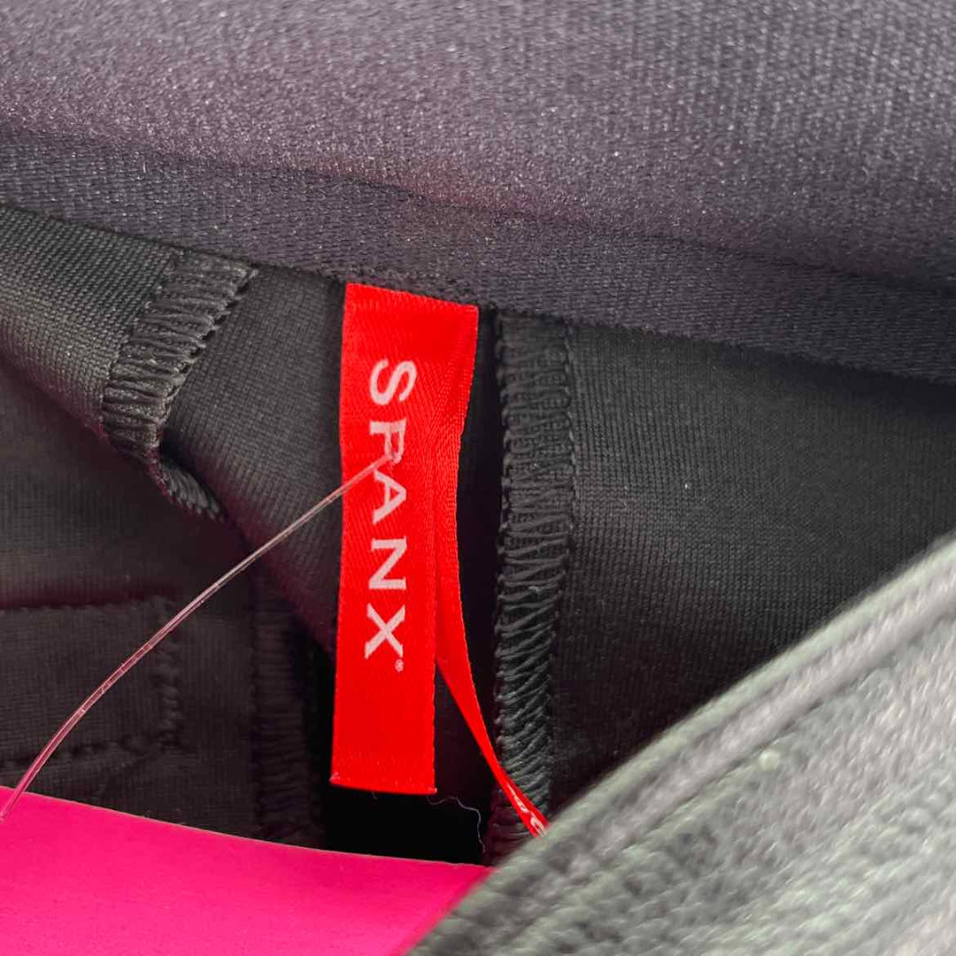 Size M SPANX Black Faux Leather Pants