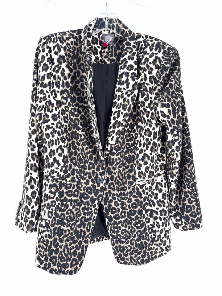 Size 14 Vince Camuto Brown Print Blazer