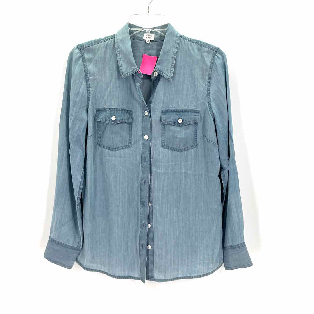 Size S CROWN & IVY Blue Shirt