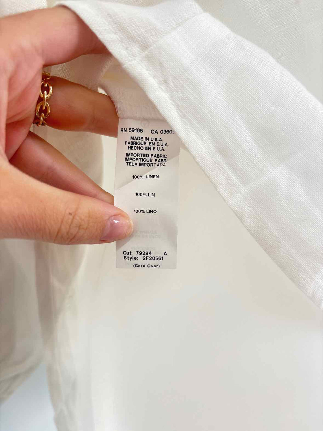 Size XS FIFTEEN TWENTY White Shirt