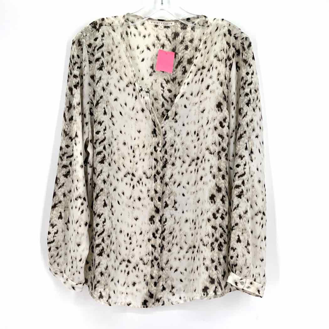 Size L VIOLET & CLAIRE Ivory Shirt