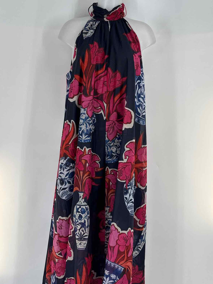 Size 2 TED BAKER Navy Print Dress