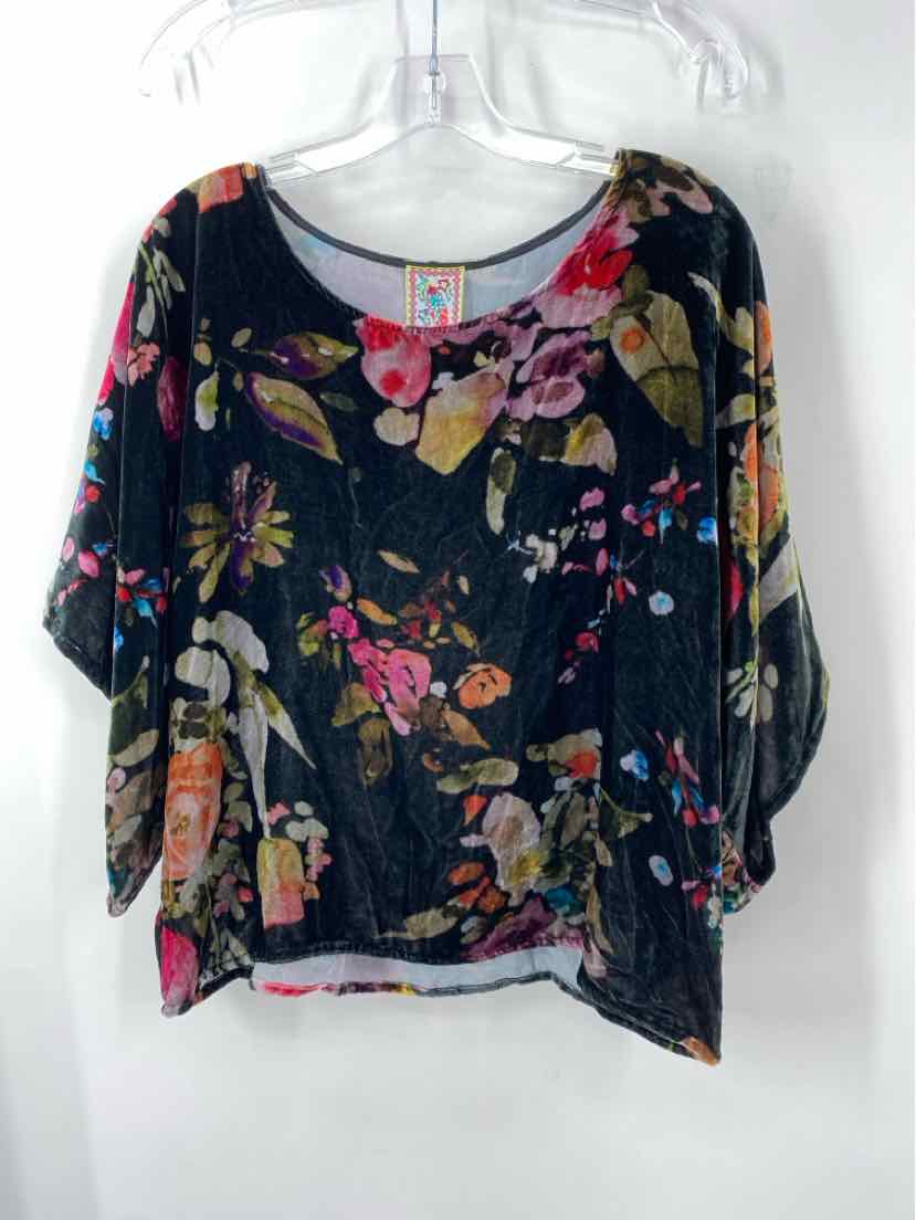 Size S Johnny Was Black Print Shirt