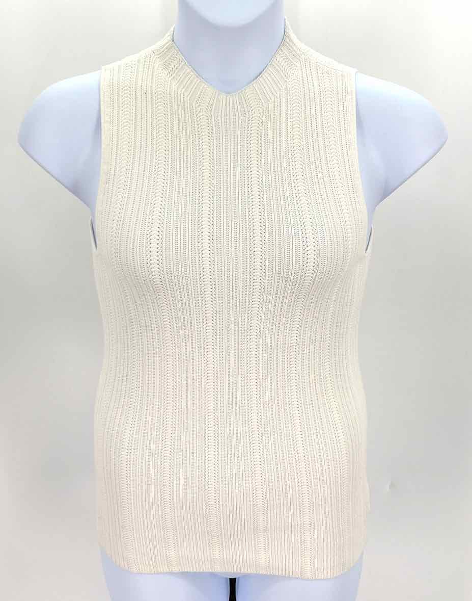 Size M THEORY Cream Knit Sweater