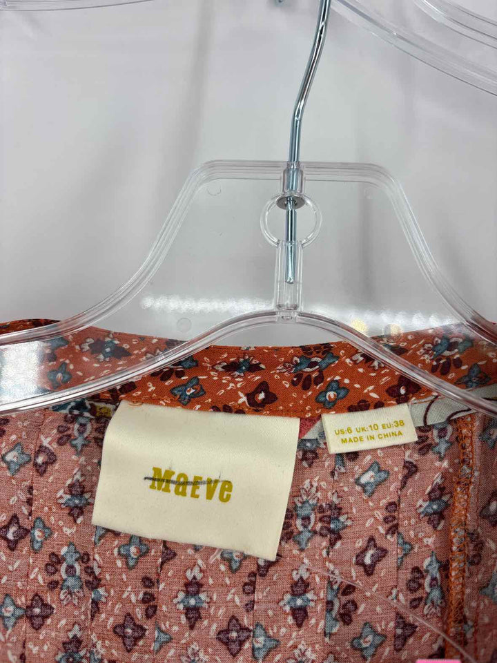 Size 6 MAEVE ORANGE PRINT Shirt