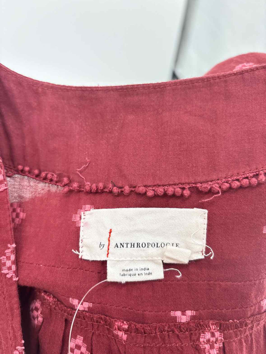 Size M Anthropologie Burgundy Shirt