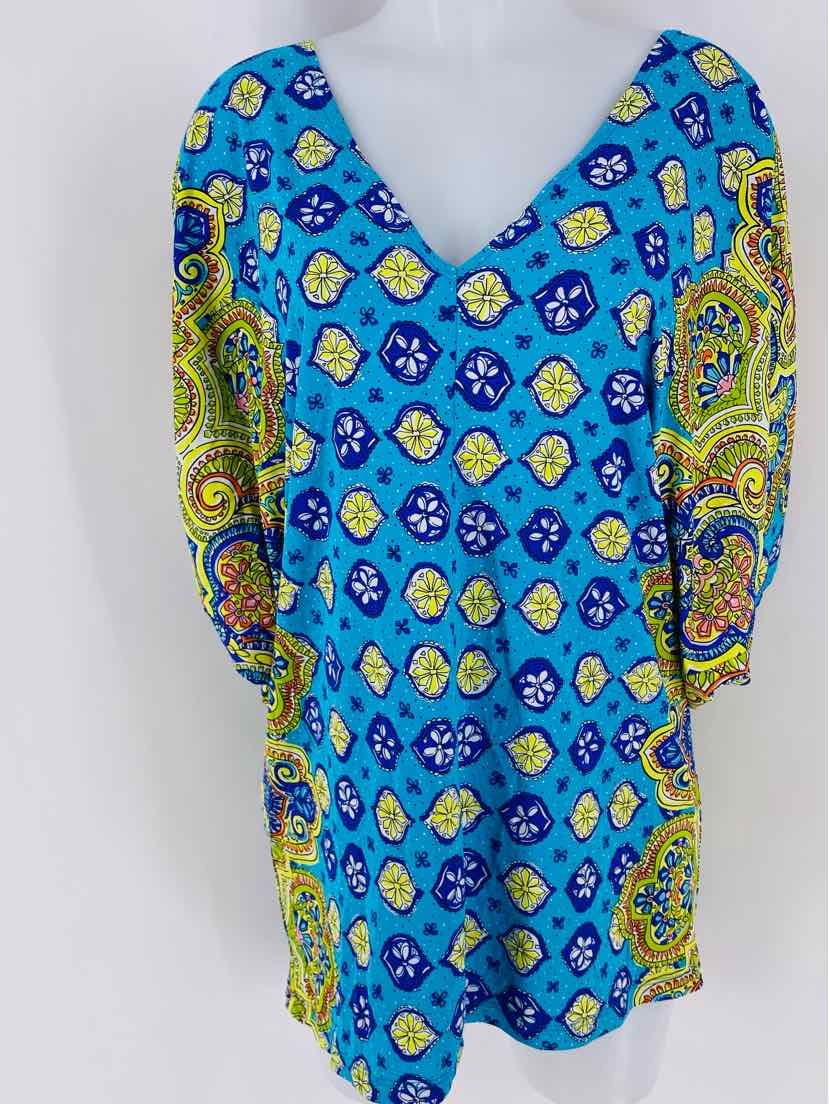 Size M TRINA TURK Blue Shirt