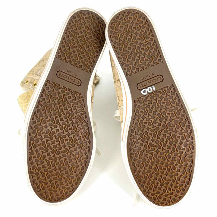 Shoe Size 7.5 Coach Gold Sneakers