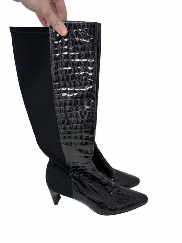 Shoe Size 8 Stuart Weitzman Black PATENT Boots