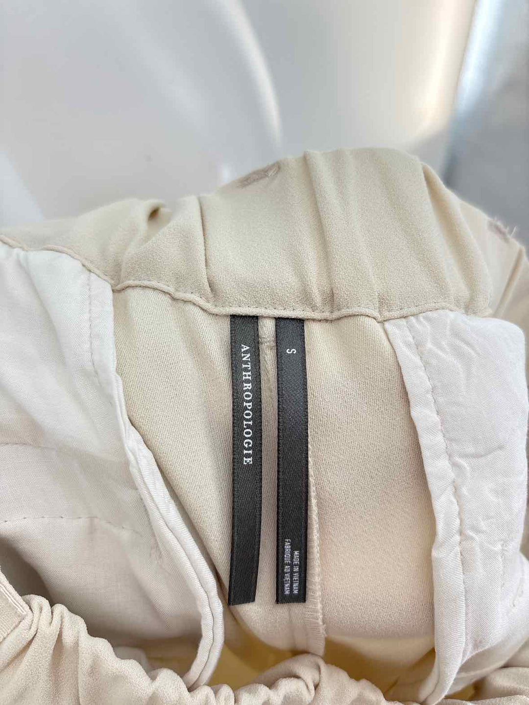 Size S Anthropologie Cream Pants