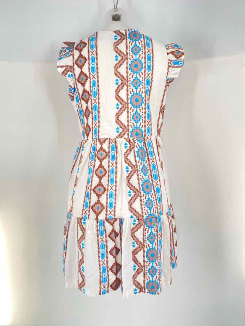 Size S LOFT White Print Dress