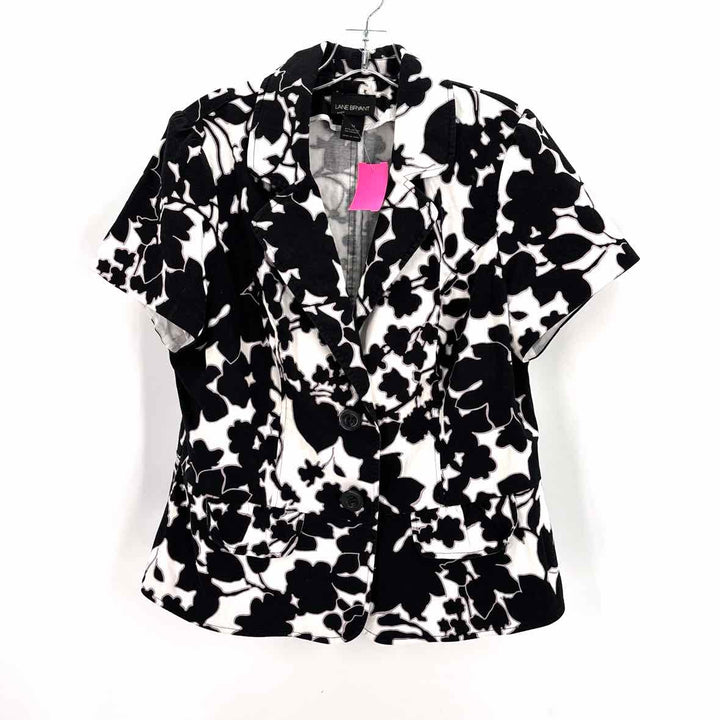 Size 14 LANE BRYANT Black Print Shirt