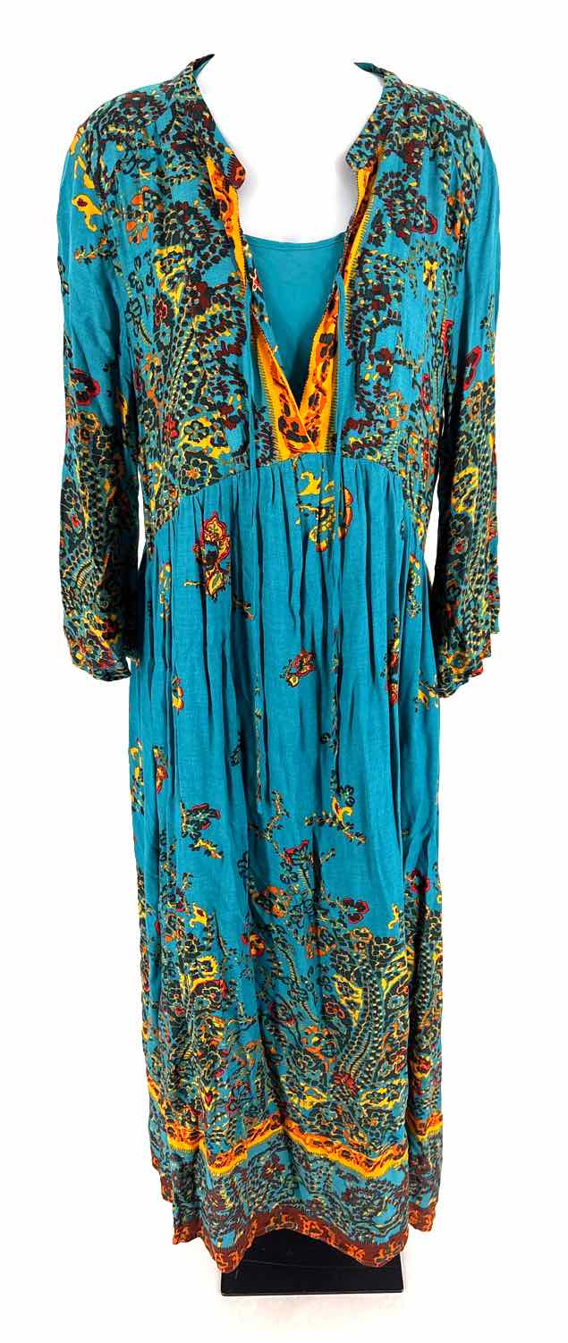 Size L FREE PEOPLE Blue Dress