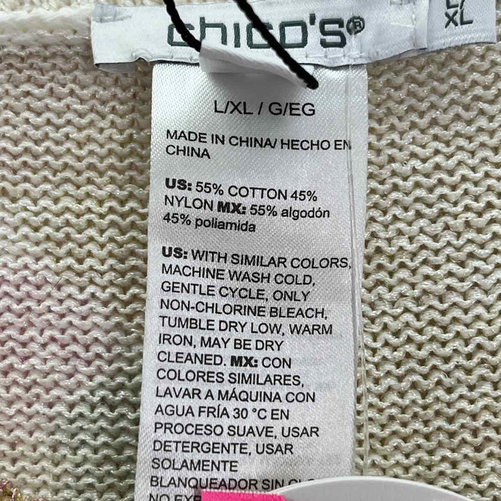 Size L/XL Chico's Ivory Sweater