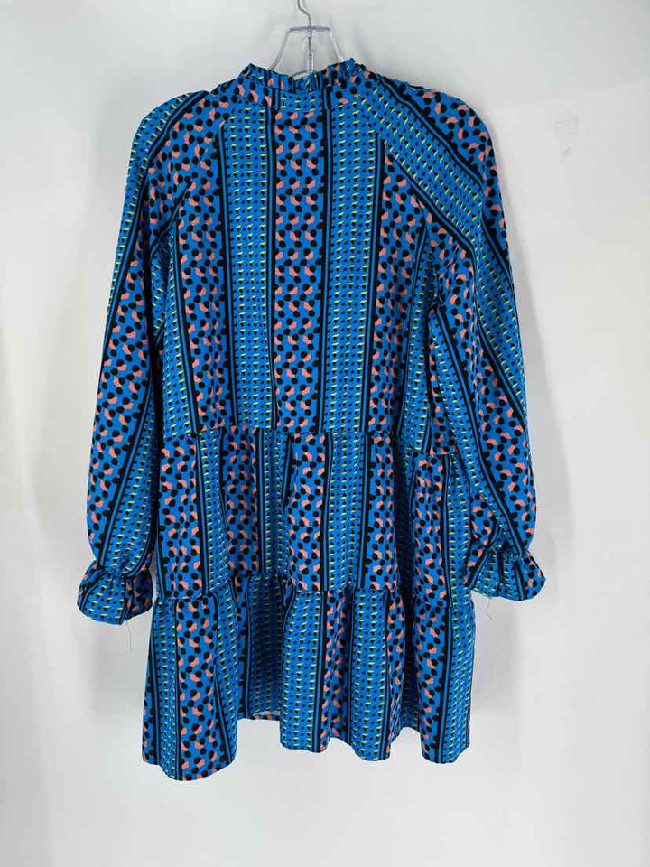 Size M Blue Print Dress