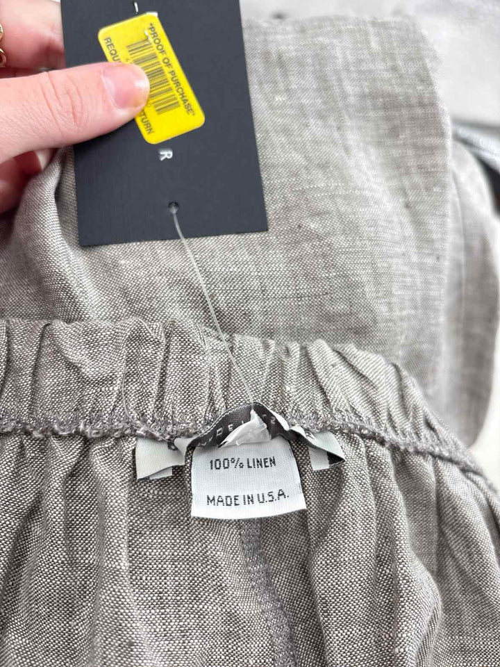 Size 1X BRYAN WALKER Gray Linen Pants