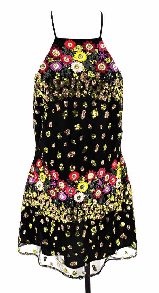Size M LOVERS & FRIENDS Black Sequined Dress