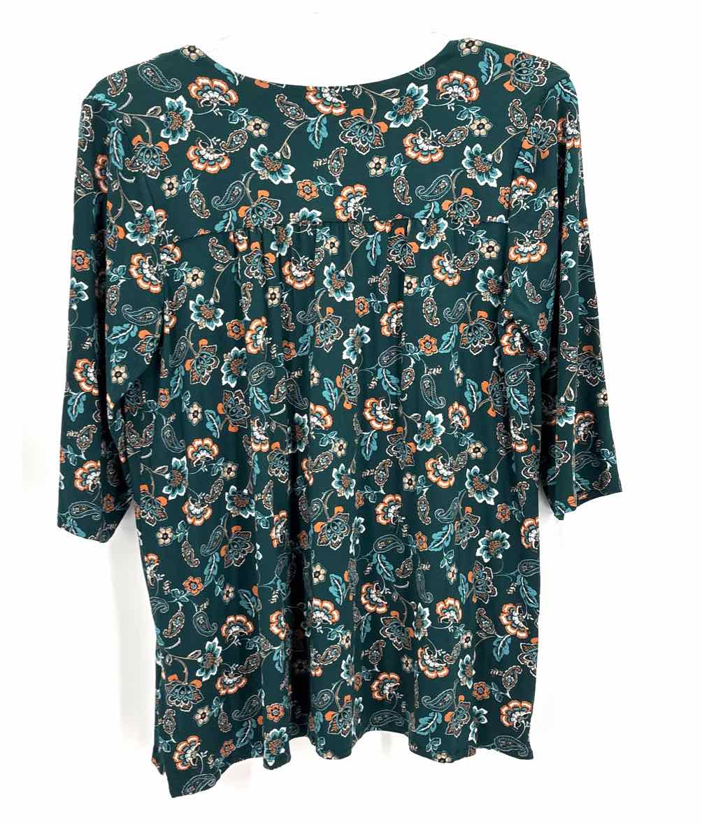 Size M J JILL Green Knit Shirt