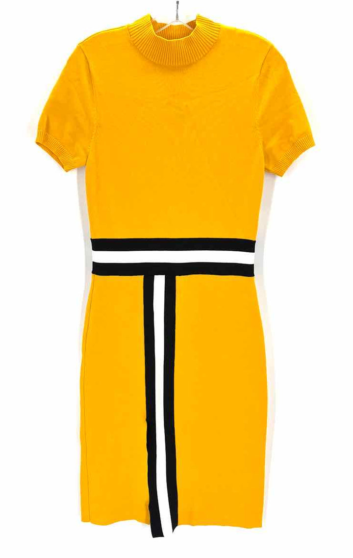 Size M NY & CO Yellow Knit Dress