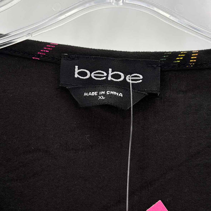 Size XL BEBE Black Knit Shirt