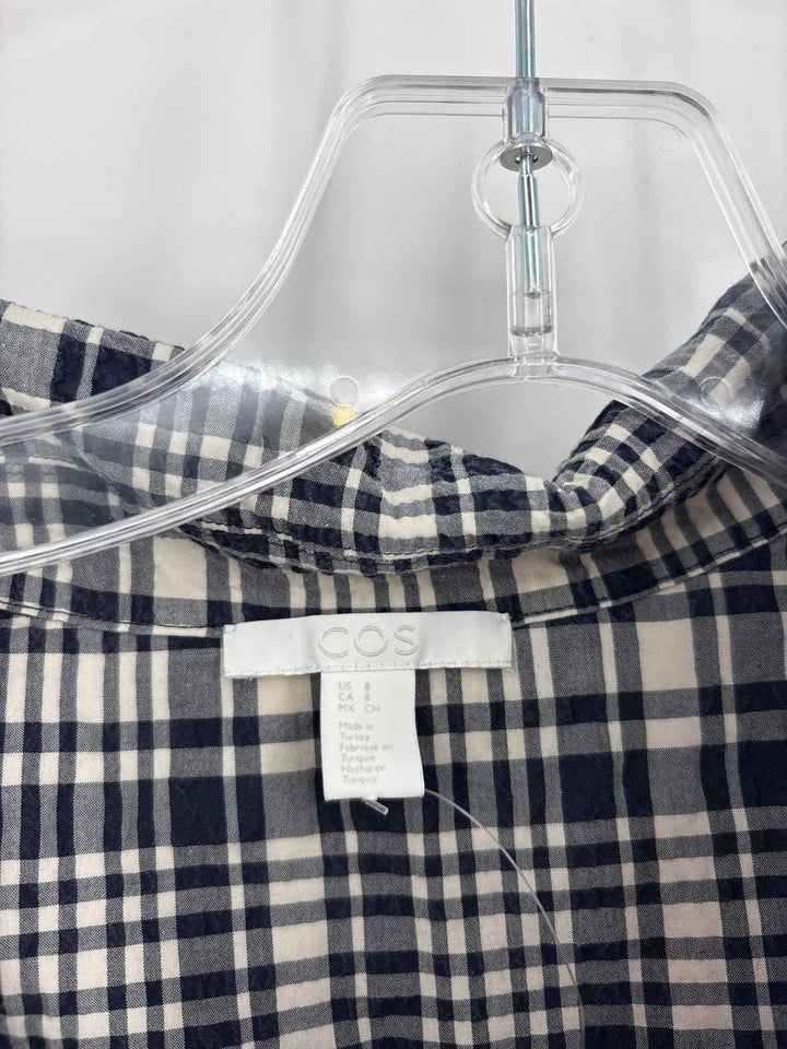 Size 8 COS Navy Print Shirt