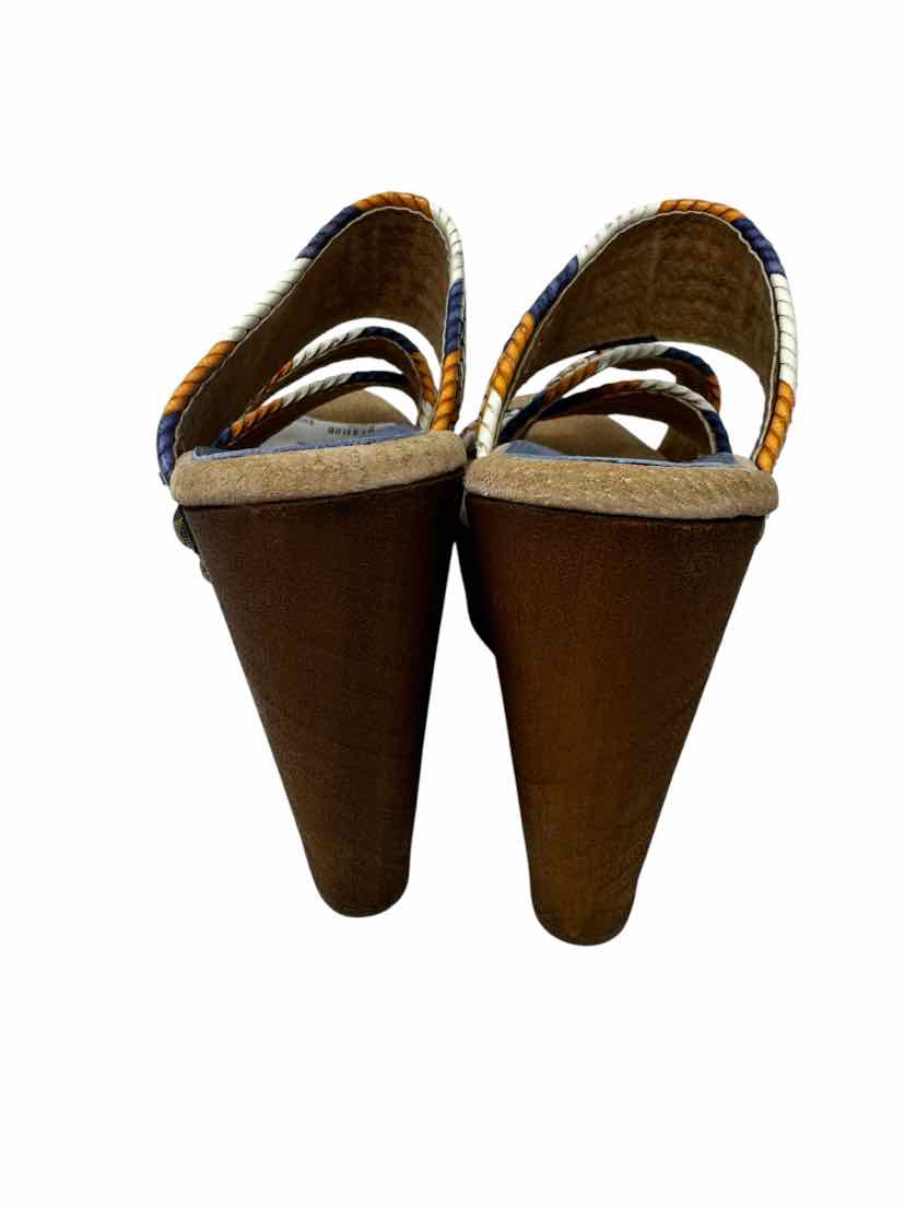 Shoe Size 8 Blue Leather Sandals