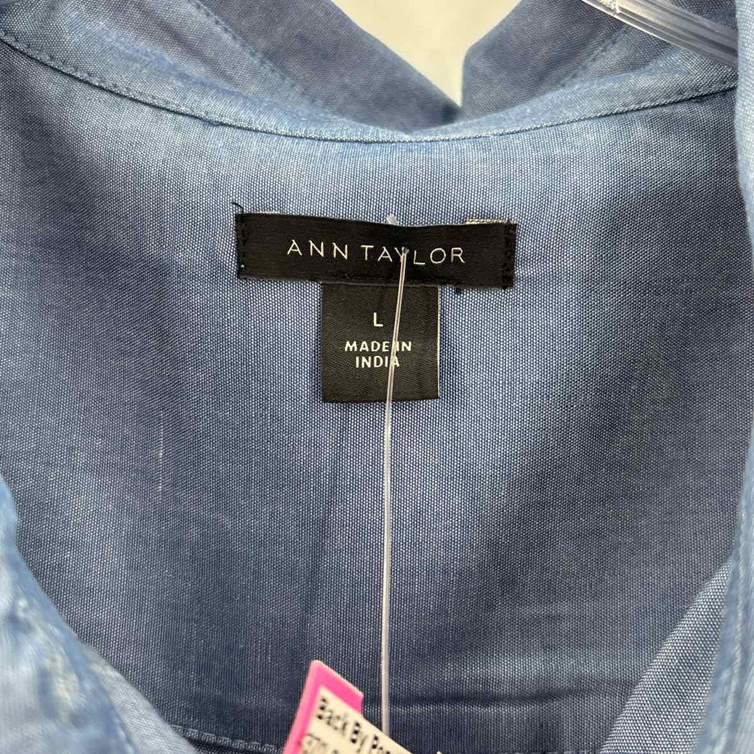 Size L Ann Taylor Blue Shirt