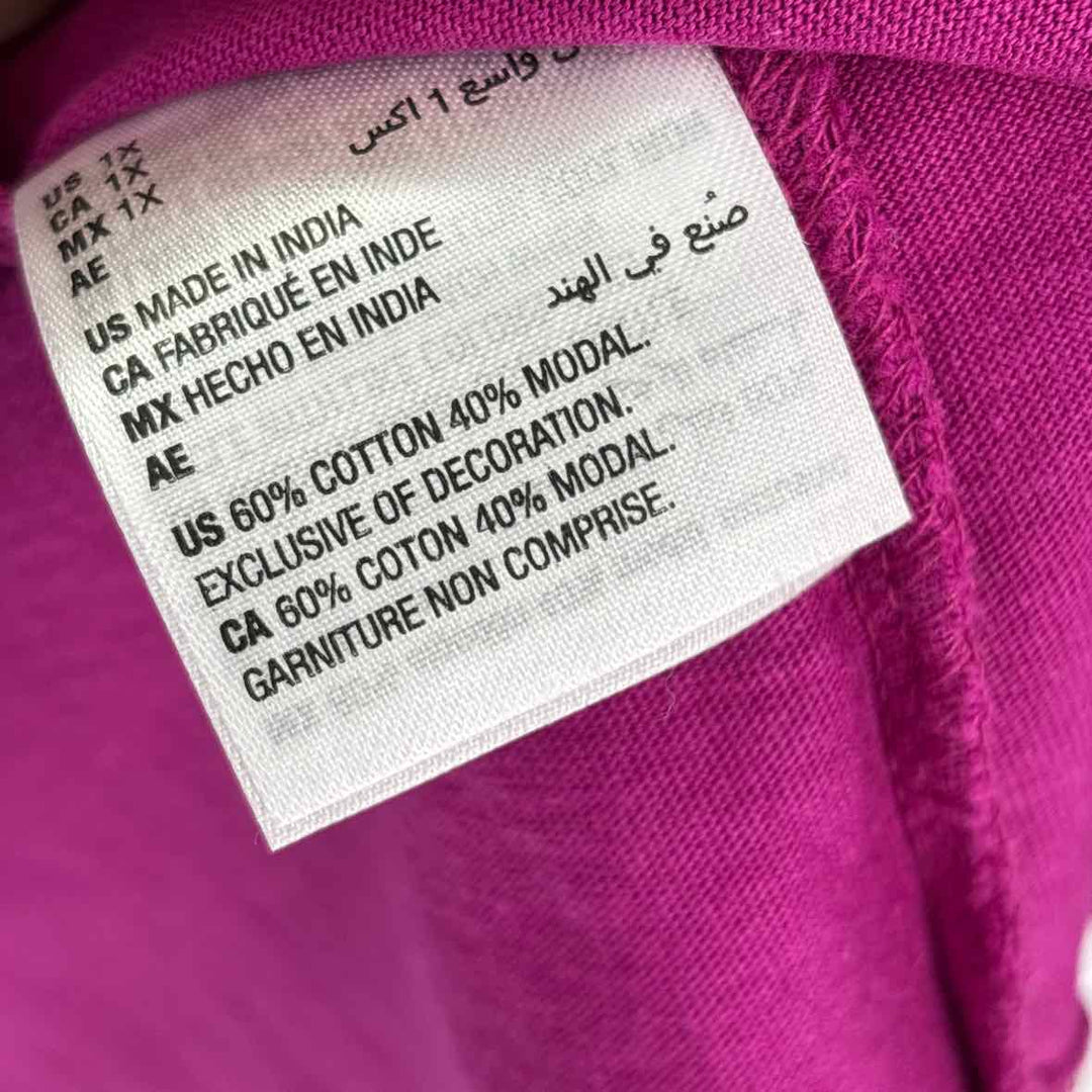 Size 1X Karen Scott Fuschia Shirt