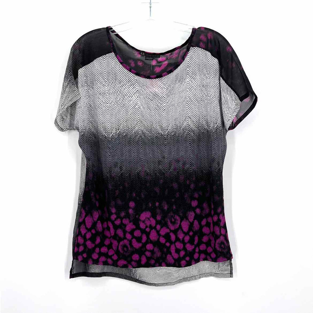 Size M ARMANI EXCHANGE Black/White Shirt