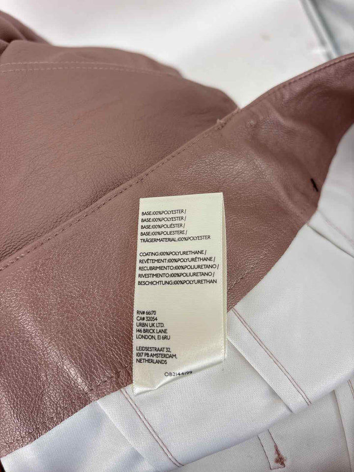 Size 32 MAEVE Pink Faux Leather Pants