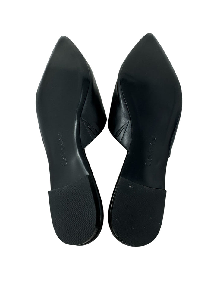 Shoe Size 9 Calvin Klein Black Leather Mules