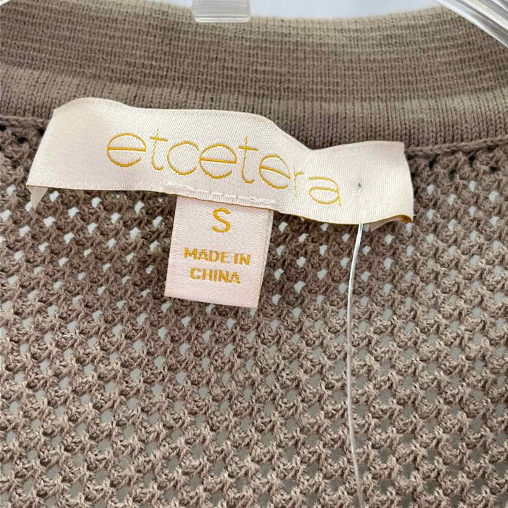 Size S ETCETERA Tan Knit Sweater