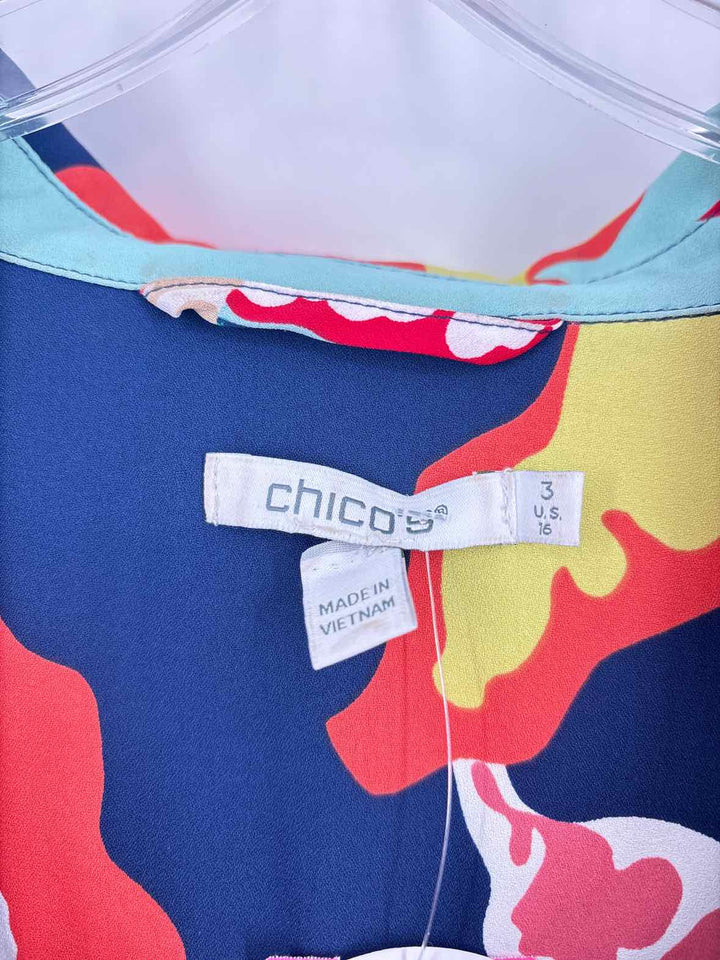 Size 16 Chico's Blue Print Dress