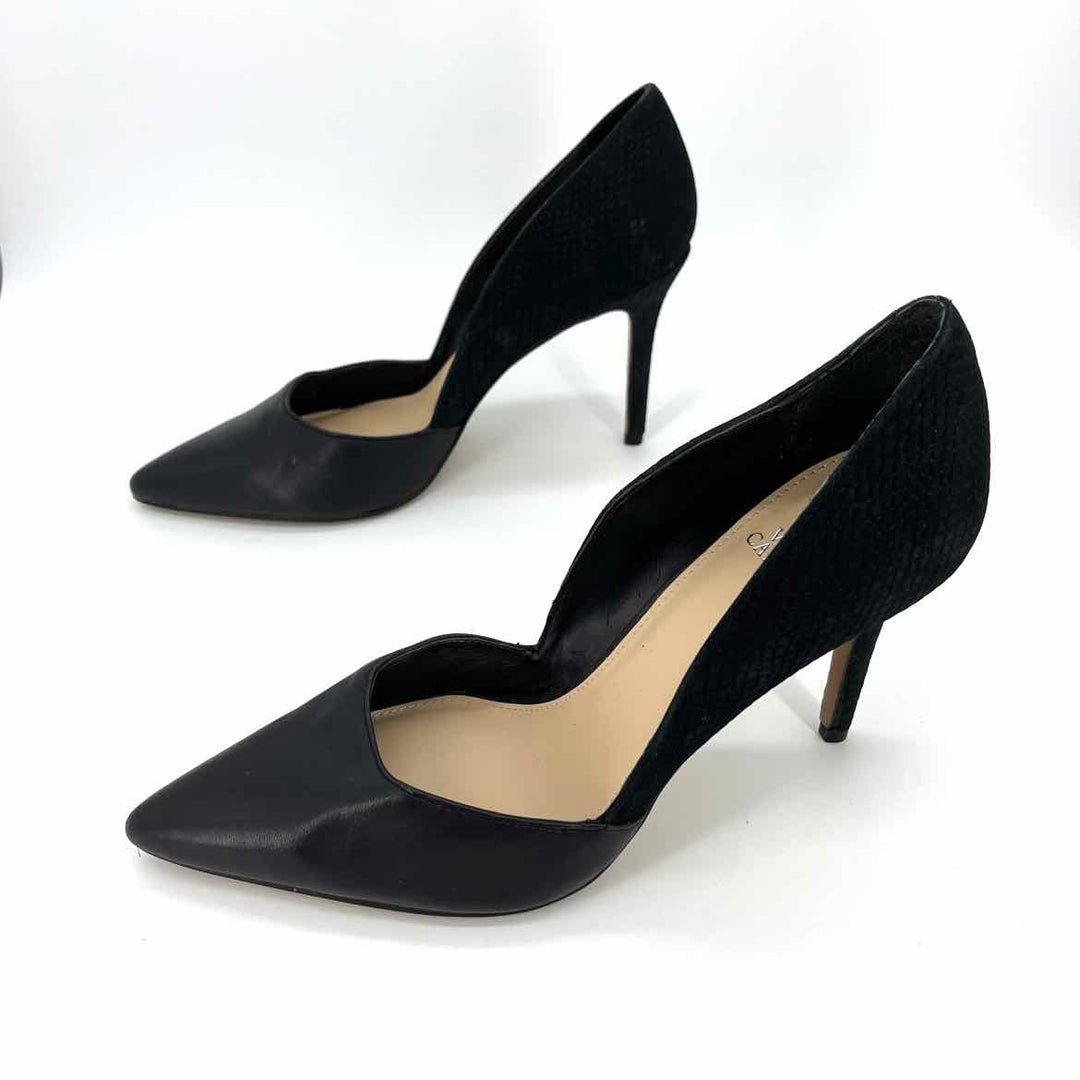 Shoe Size 9.5 Vince Camuto Black Leather Heels