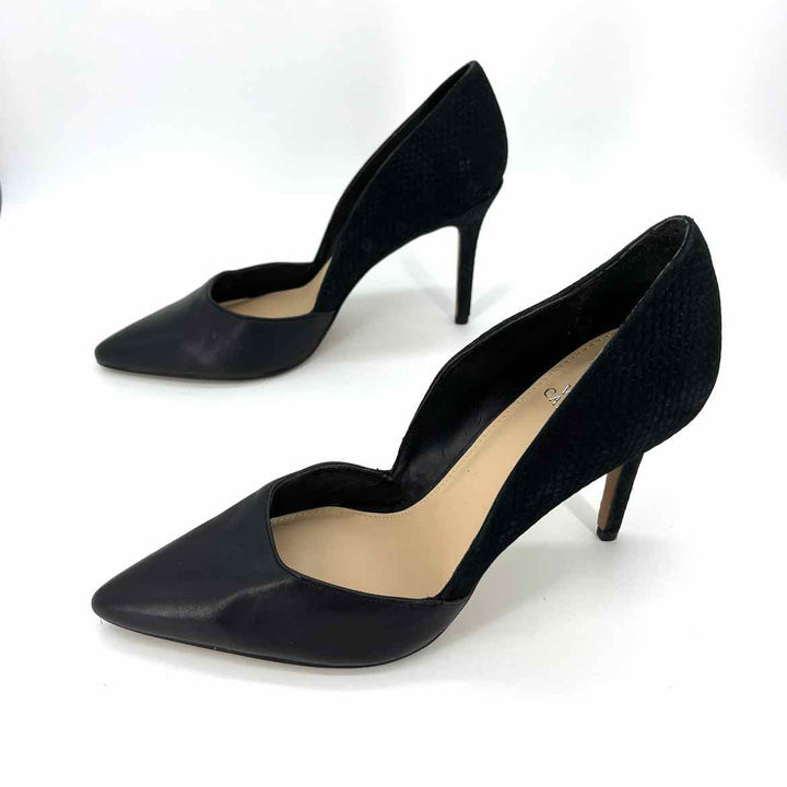 Shoe Size 9.5 Vince Camuto Black Leather Heels