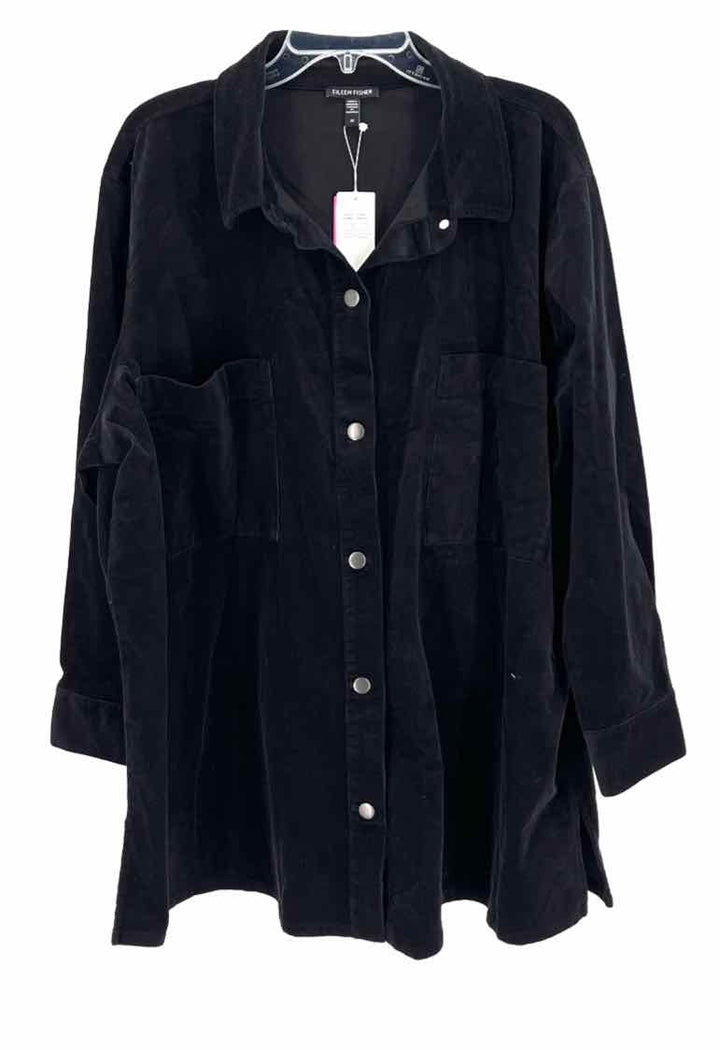 Size 3X Eileen Fisher Black Corduroy Jacket