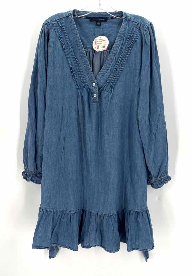 Size XL TOMMY HILFIGER Blue Chambray Dress