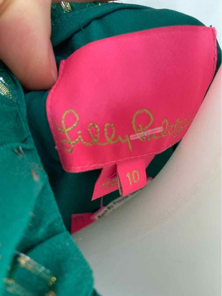 Size 10 Lilly Pulitzer Green Print Dress