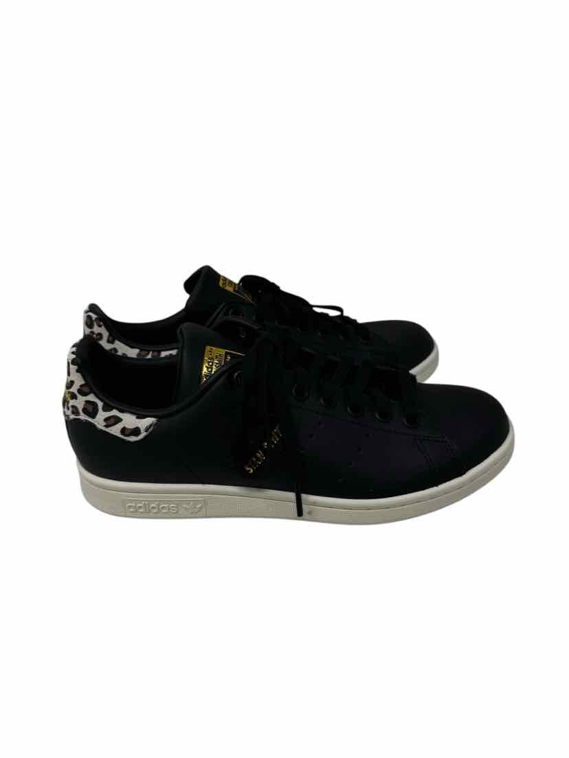 Shoe Size 8 Adidas Black Leather Sneakers
