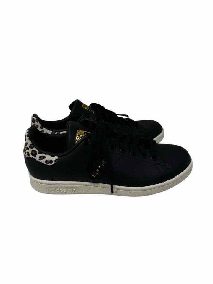 Shoe Size 8 Adidas Black Leather Sneakers