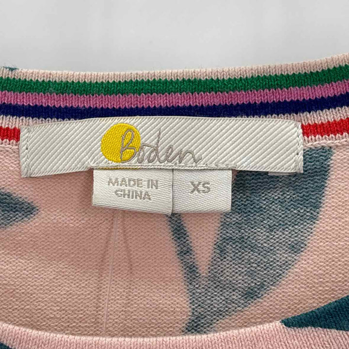 Size XS Boden PINK PRINT Sweater