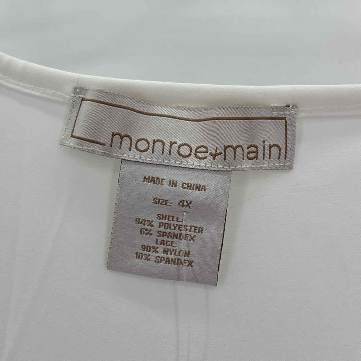 Size 4X Ivory Lace Shirt