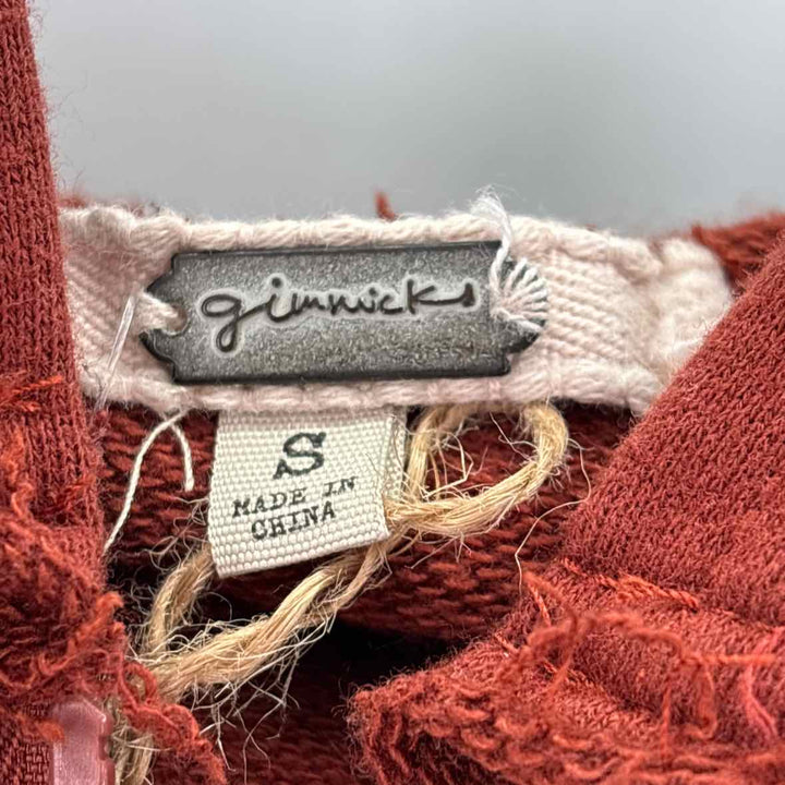 Size S GIMMICKS Rust Crochet Knit Jacket