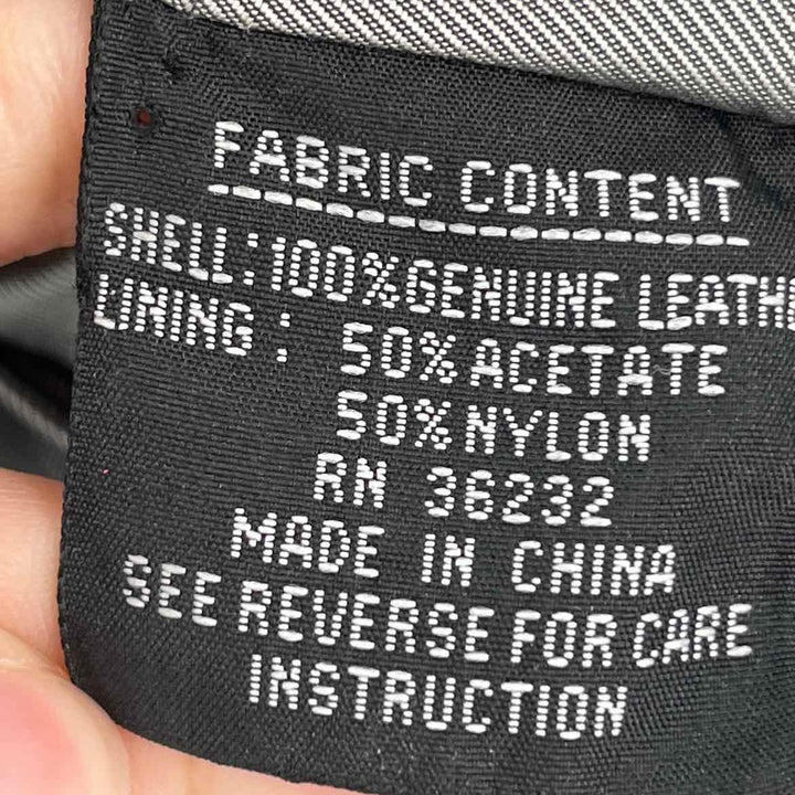 Size XL GALLERY Black Leather Jacket