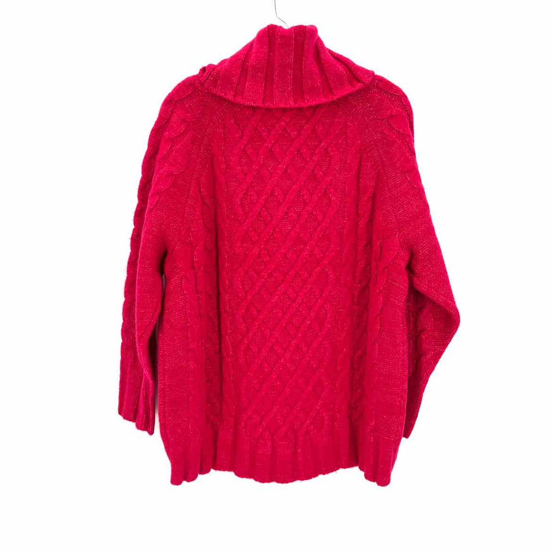 Size M Banana Republic Hot Pink Wool Knit Sweater