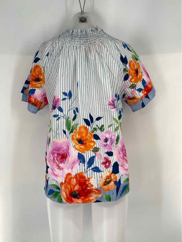 Size M Badgley Mischka Blue Shirt